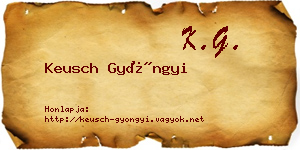 Keusch Gyöngyi névjegykártya