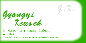 gyongyi keusch business card